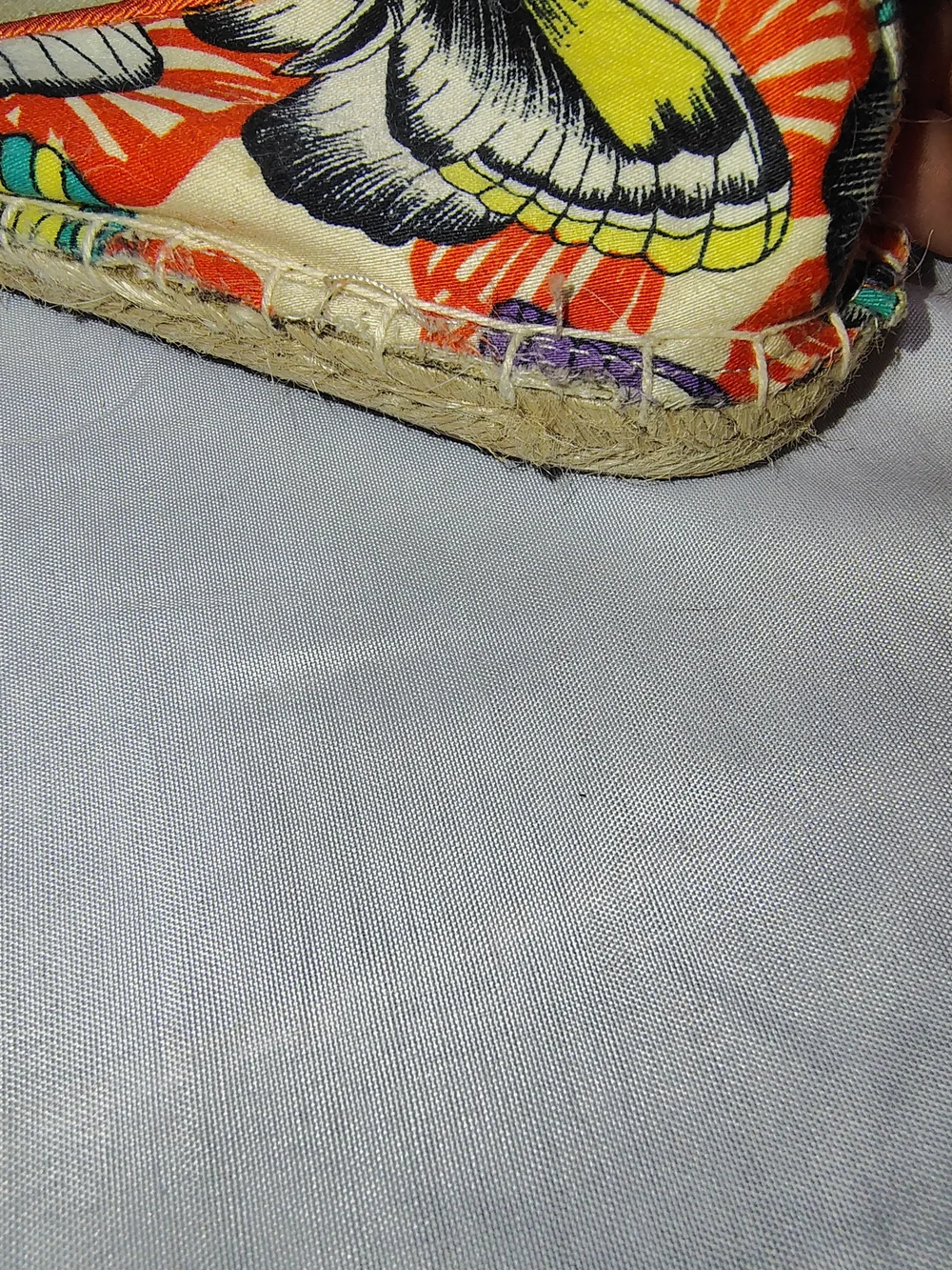 Ladies Size 8 Fairy Elf Princess Whimsical Butterfly Espadrille Flats